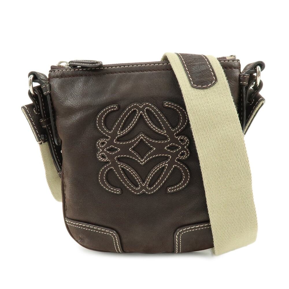 Loewe Anagram Calfskin Crossbody Bag Brown
